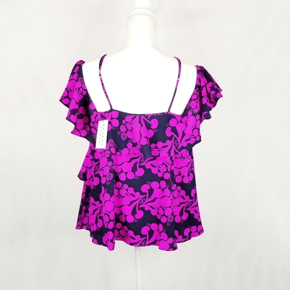 Tanya Taylor Chiara Floral Textured Silk Top NWT - Picture 4 of 9